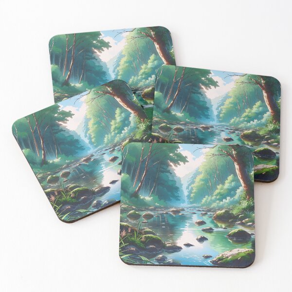 Item preview, Anime forest landscape graphics designed and sold by KaitoArtDesigns.