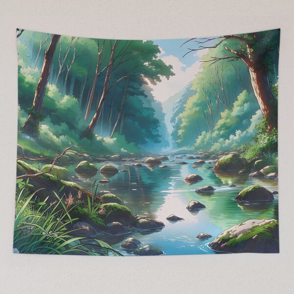 Item preview, Anime forest landscape graphics designed and sold by KaitoArtDesigns.