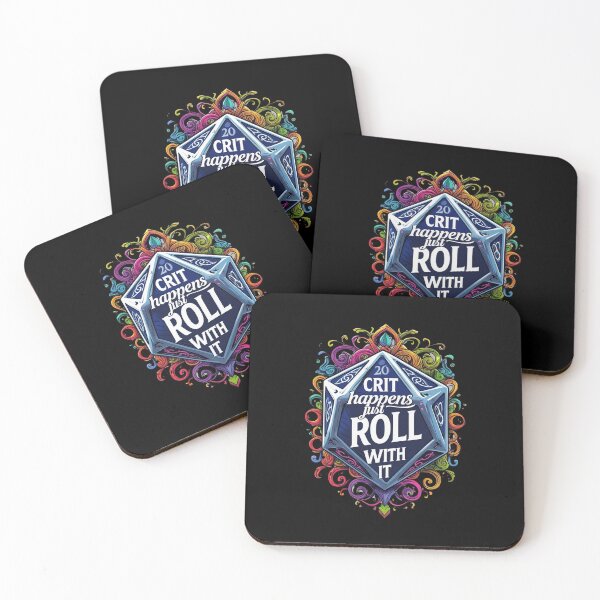 Item preview, Crit Happens - Just Roll With It designed and sold by Nerd Forge.