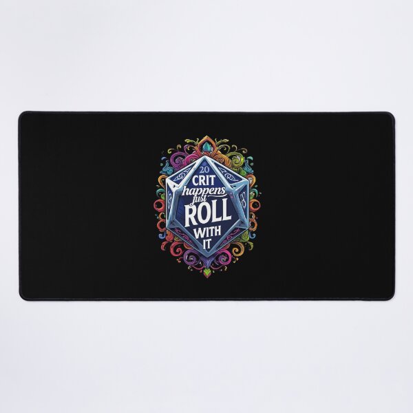 Item preview, Crit Happens - Just Roll With It designed and sold by Nerd Forge.