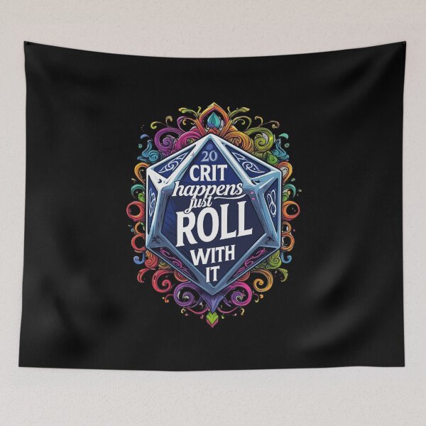 Item preview, Crit Happens - Just Roll With It designed and sold by Nerd Forge.