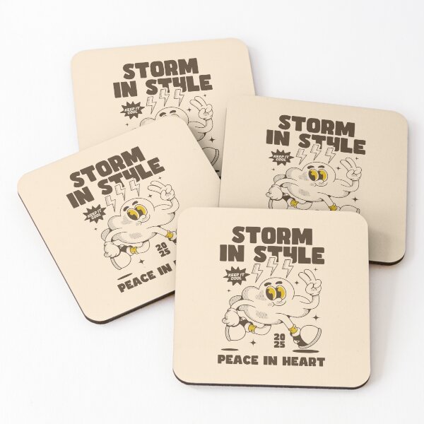 Item preview, Storm in Style Peace Cloud Retro Design designed and sold by adipra.
