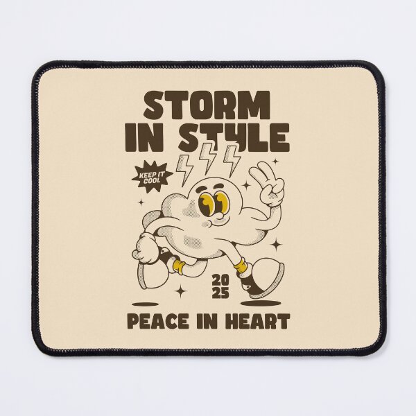 Item preview, Storm in Style Peace Cloud Retro Design designed and sold by adipra.