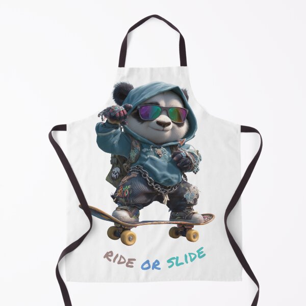 Item preview, Ride or Slide – Skater Panda in Hoodie designed and sold by OskArt design.