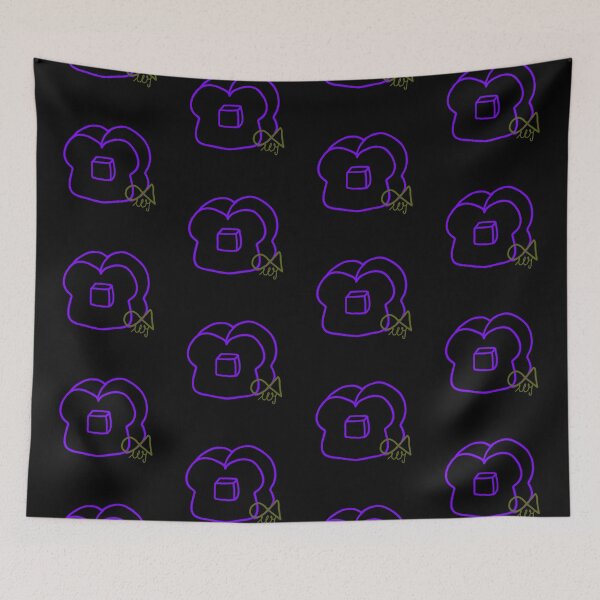 Item preview, LaMaisonOfMY Love or Bread? Toasty Dilemma - Cute Handdrawn Bread COLLECTION No.14 ON BLACK designed and sold by LaMaisonOfMY.