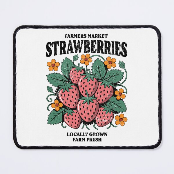 Item preview, VINTAGE RETRO FARMERS MARKET STRAWBERRIES designed and sold by Mclickster.