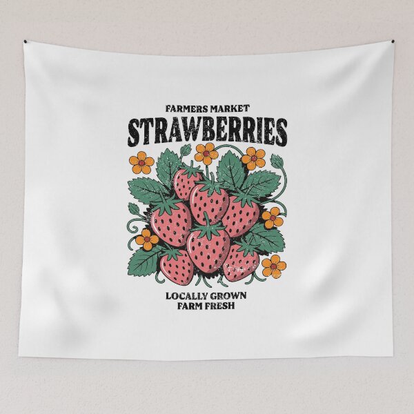 Item preview, VINTAGE RETRO FARMERS MARKET STRAWBERRIES designed and sold by Mclickster.