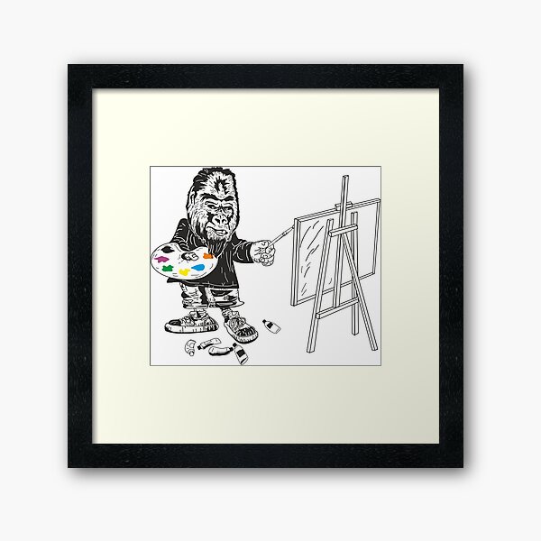 Vista previa del artículo con la obra «artista gorila», diseñado y vendido por AleksARTua.