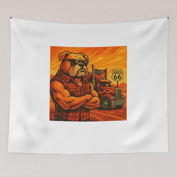 Item preview, Route 66 Haulin’ – Bulldog Trucker Grit designed and sold by Fleetwood1994.