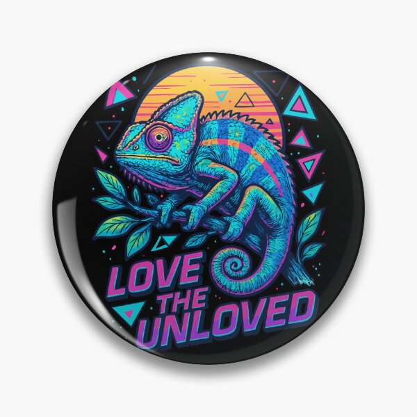 Item preview, Love The Unloved Chameleon Lizard Retro Vaporwave designed and sold by TomFrontierArt.