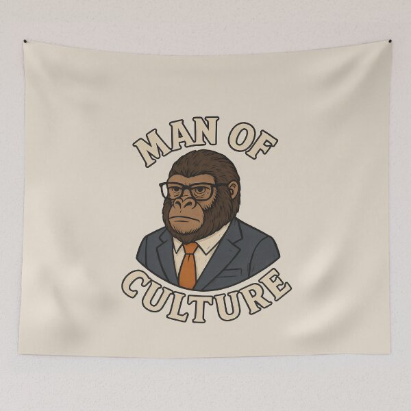 Item preview, Funny Gorilla Man of Culture Meme designed and sold by Shoot-The-Moon.