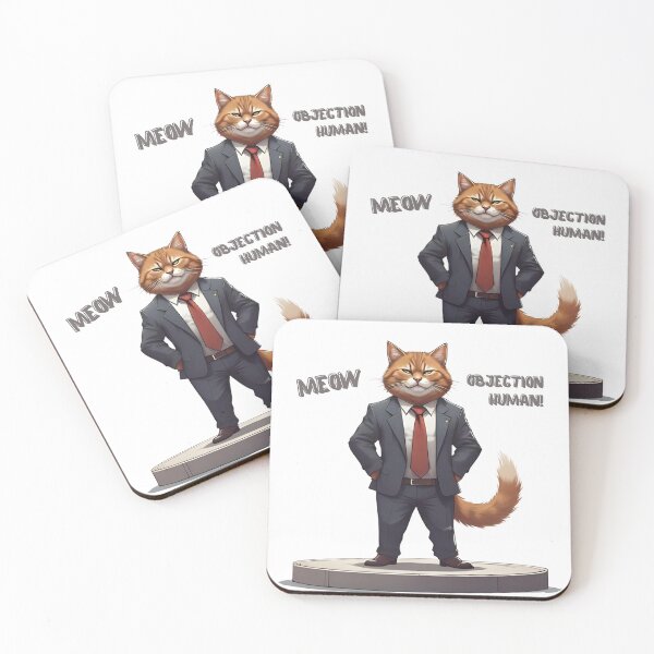 Item preview, Objection, Human! – The Lawyer Cat in Court Mode designed and sold by Pixel--Threads.