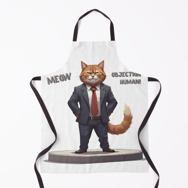Item preview, Objection, Human! – The Lawyer Cat in Court Mode designed and sold by Pixel--Threads.