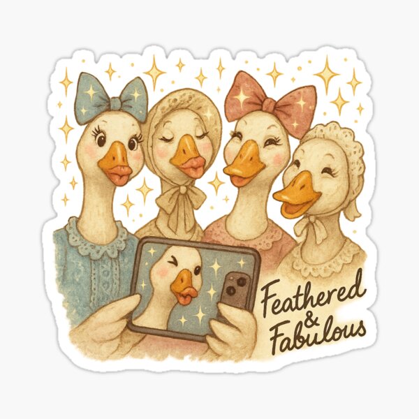 Item preview, Porch Goose Geese Crew Posing Lips Girls Trip Vintage designed and sold by SunfullyYours.