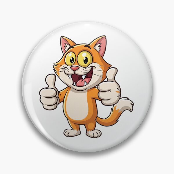 Item preview, Happy Cartoon Cat Giving Thumbs Up designed and sold by dreephic22.