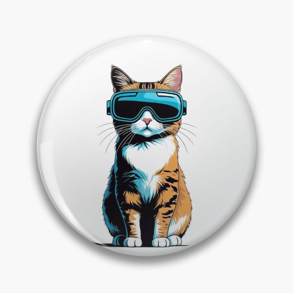 Item preview, Future Cat – VR Headset Illustration designed and sold by BestZoneStore.