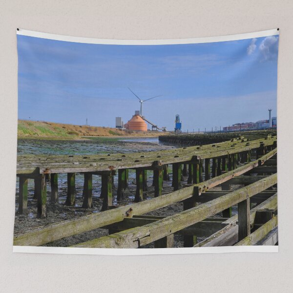 Item preview, The Old Wooden Staithes on the River Blyth designed and sold by Violaman.