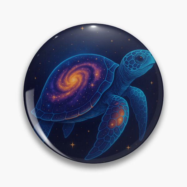 Item preview, Cosmic Turtle with Galaxy Shell – Floating Through the Stars designed and sold by Domci.