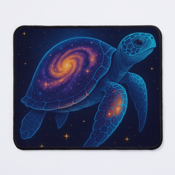Item preview, Cosmic Turtle with Galaxy Shell – Floating Through the Stars designed and sold by Domci.