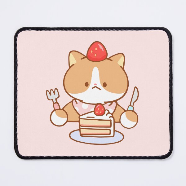 Item preview, Cat loves strawberry cake designed and sold by salposi.
