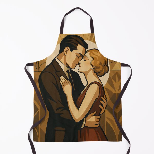 Item preview, Romantic Art Deco Couple Embrace designed and sold by Shoot-The-Moon.