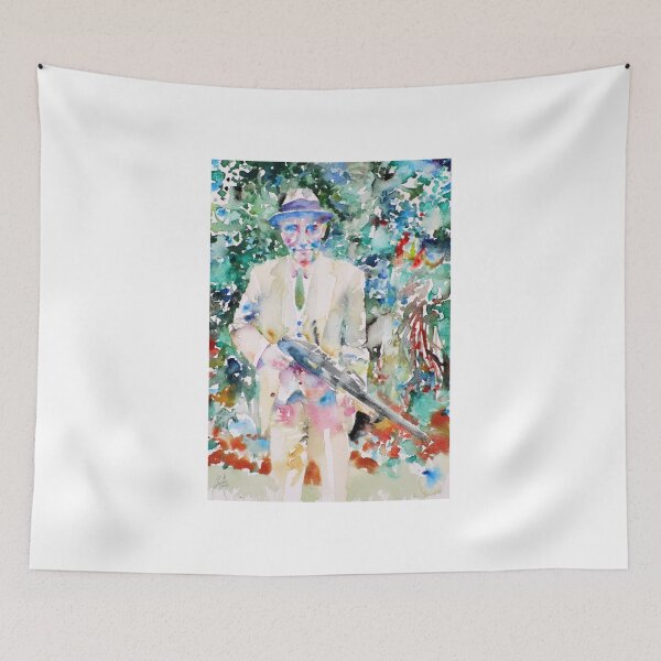 Item preview, WILLIAM BURROUGHS watercolor portrait .3 designed and sold by lautir.
