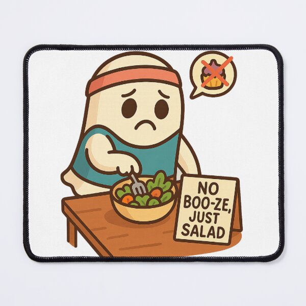 Item preview, Funny Ghost on a Diet - No Booze Just Salad designed and sold by ThePrintFlow.