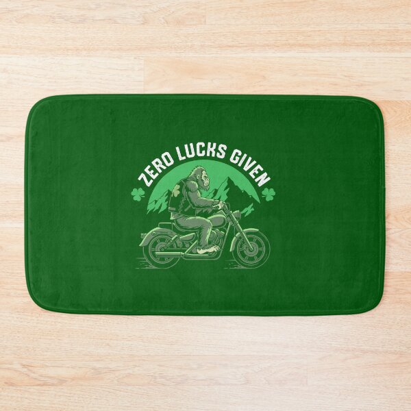 Item preview, Zero Lucks Given Bigfoot Motorcycle Biker Shamrock St Patricks Day  designed and sold by alenaz.