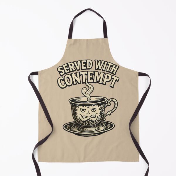 Item preview, Funny Grumpy Teacup Served With Contempt designed and sold by Shoot-The-Moon.