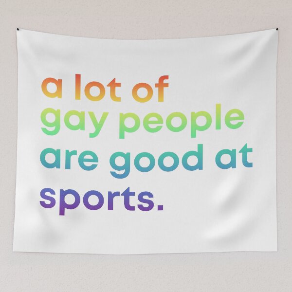 Item preview, A lot of gay people are good at sports designed and sold by Angry Swan Designs.