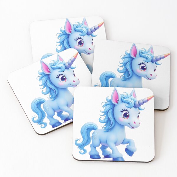 Item preview, fantastic cute blue unicorn  designed and sold by nicnacc.
