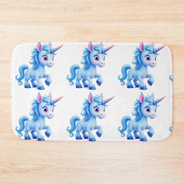 Item preview, fantastic cute blue unicorn  designed and sold by nicnacc.