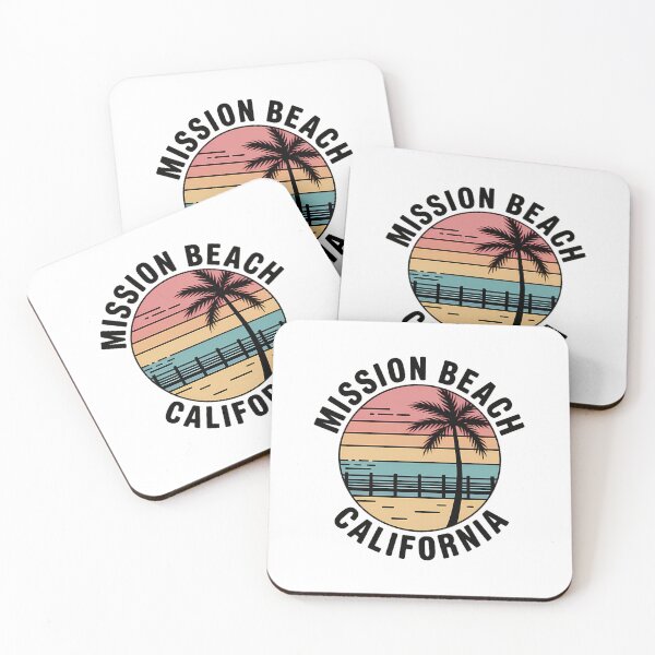 Item preview, Mission Beach California Minimalist Circle Sticker designed and sold by Horizon Tales.