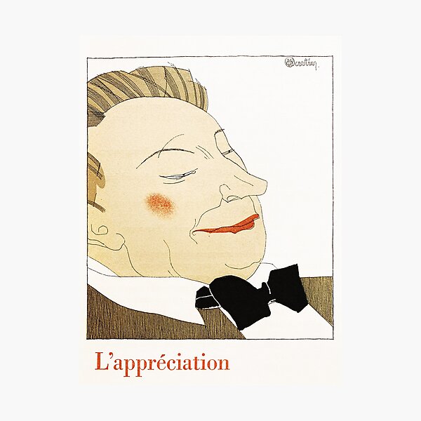 Item preview, L’Appreciation – Vintage French Wine Poster by Charles Martin (1927) designed and sold by IvintageArt.