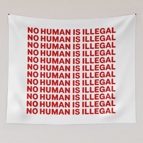 Item preview, No Human Is Illegal designed and sold by Angry Swan Designs.