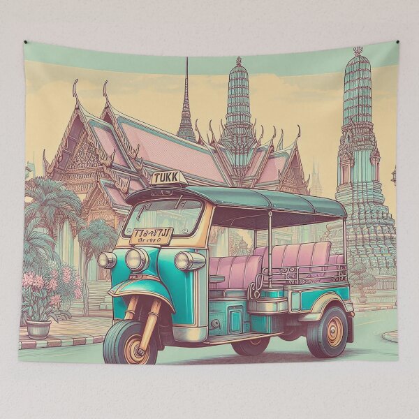 Item preview, Timeless Tuk-Tuk Tales : A Pastel Journey Through Old Bangkok designed and sold by Vanich-Panich.