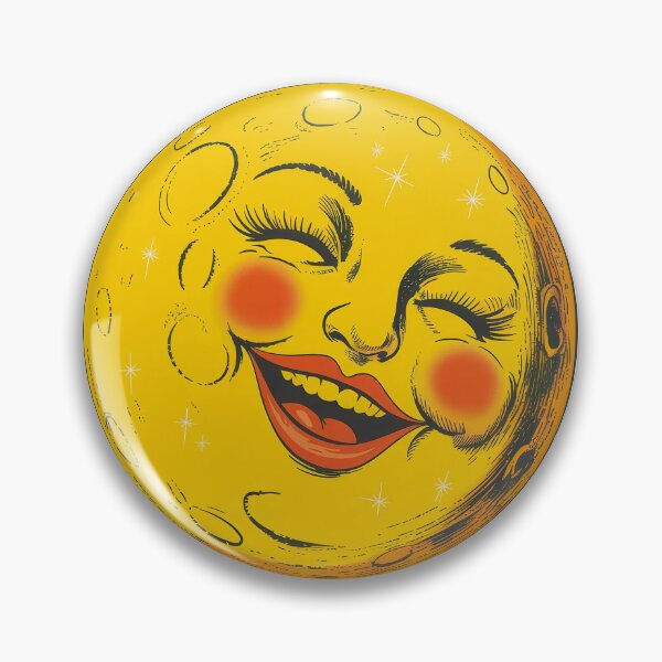 Item preview, Vintage Laughing Moon designed and sold by Angry Swan Designs.