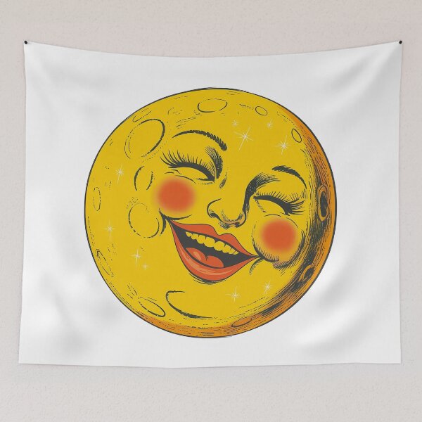 Item preview, Vintage Laughing Moon designed and sold by Angry Swan Designs.