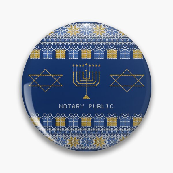 Item preview, Notary Public Hanukkah Ugly Sweater Design – Jewish Holiday Gift designed and sold by NotaryLife.