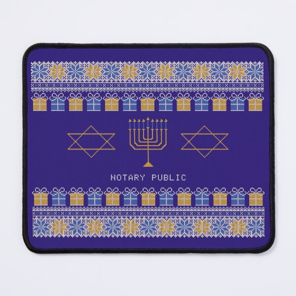 Item preview, Notary Public Hanukkah Ugly Sweater Design – Jewish Holiday Gift designed and sold by NotaryLife.