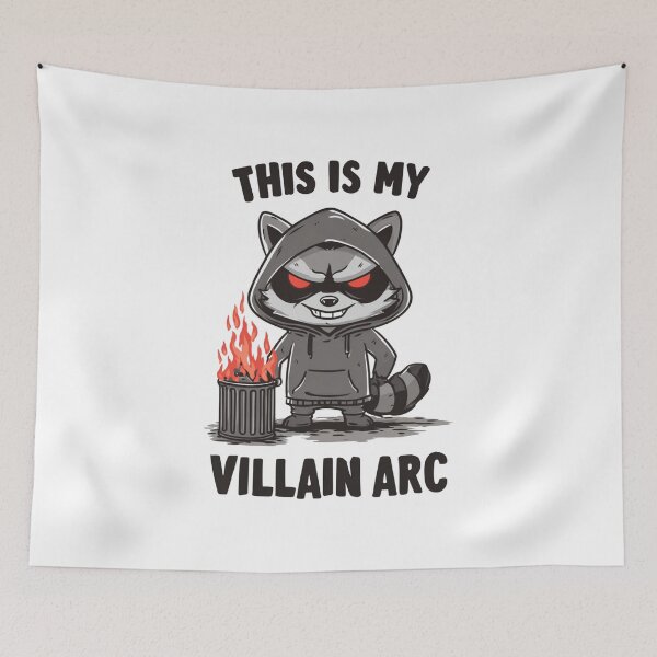 Item preview, Funny meme - This Is My Villain Arc - Mischievous Raccoon designed and sold by hamishby.
