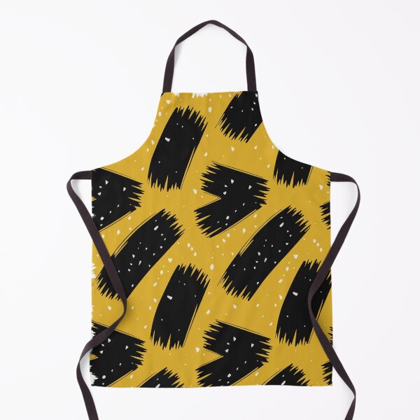 Item preview, Black and Yellow Abstract Line Art designed and sold by Ketique.