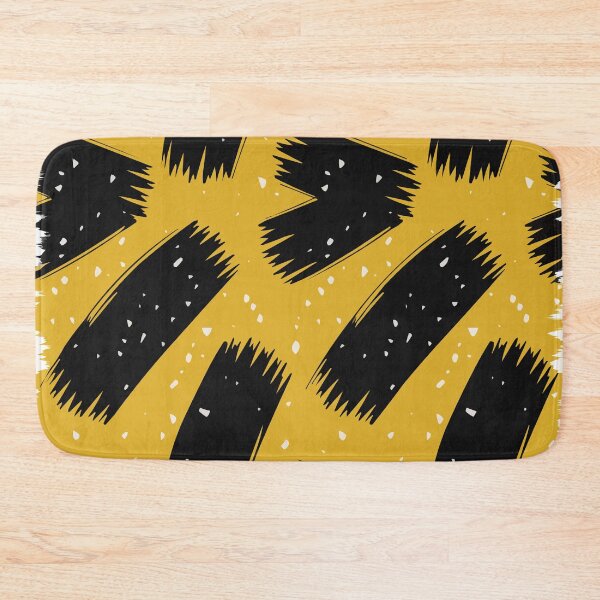Item preview, Black and Yellow Abstract Line Art designed and sold by Ketique.