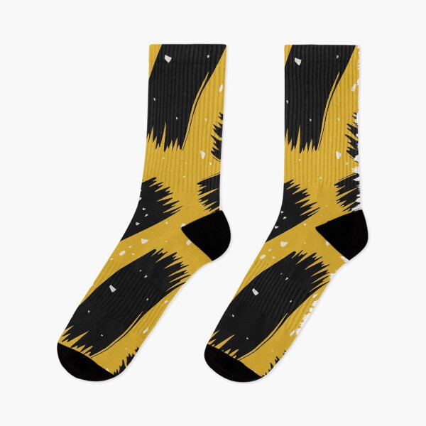 Item preview, Black and Yellow Abstract Line Art designed and sold by Ketique.