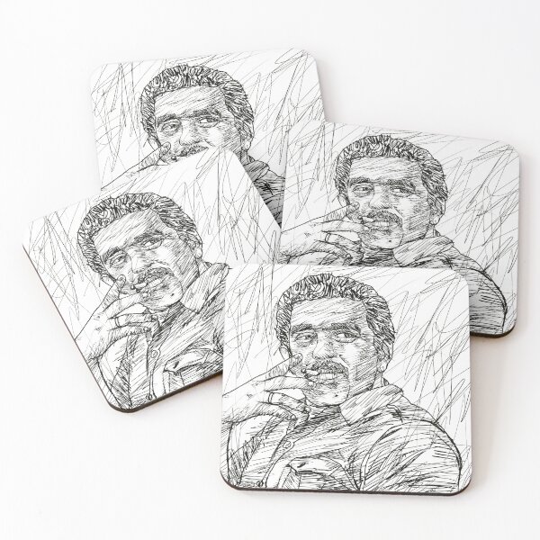 Item preview, GABRIEL GARCIA MARQUEZ ink portrait .3 designed and sold by lautir.