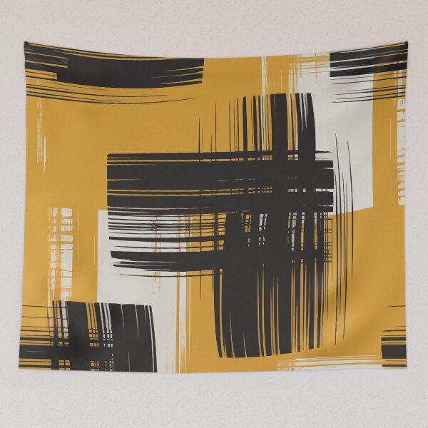 Item preview, Bold Yellow and Black Paint Strokes designed and sold by Ketique.