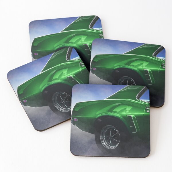 Item preview, Green Car Drifting – High-Speed Automotive Action Art designed and sold by ApGraphicDesigns.