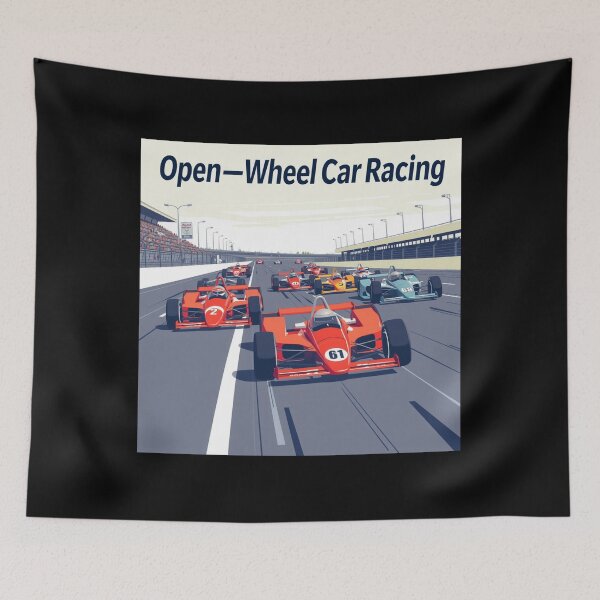 Item preview, Open-Wheel Car Racing Retro Poster | IndyCar Style Motorsport Art for T-Shirts and Prints designed and sold by Joey Mansell Shop.
