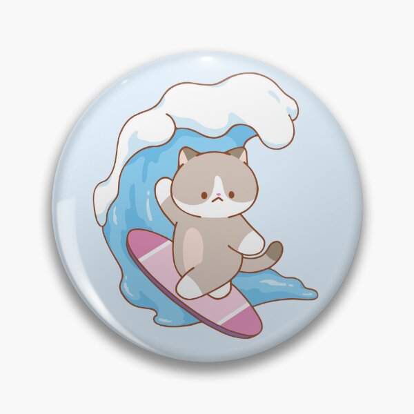 Item preview, Gray surfer cat designed and sold by salposi.