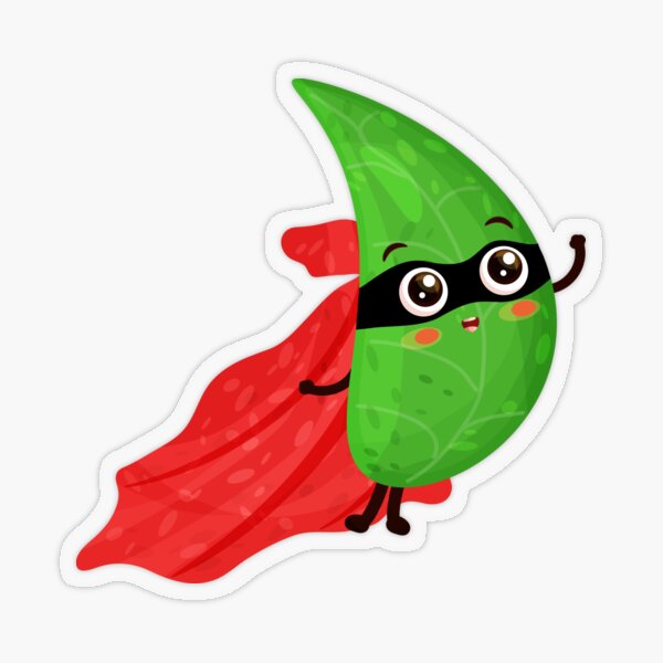 Item preview, Flying basil leaf superhero designed and sold by creatyrunsfree.